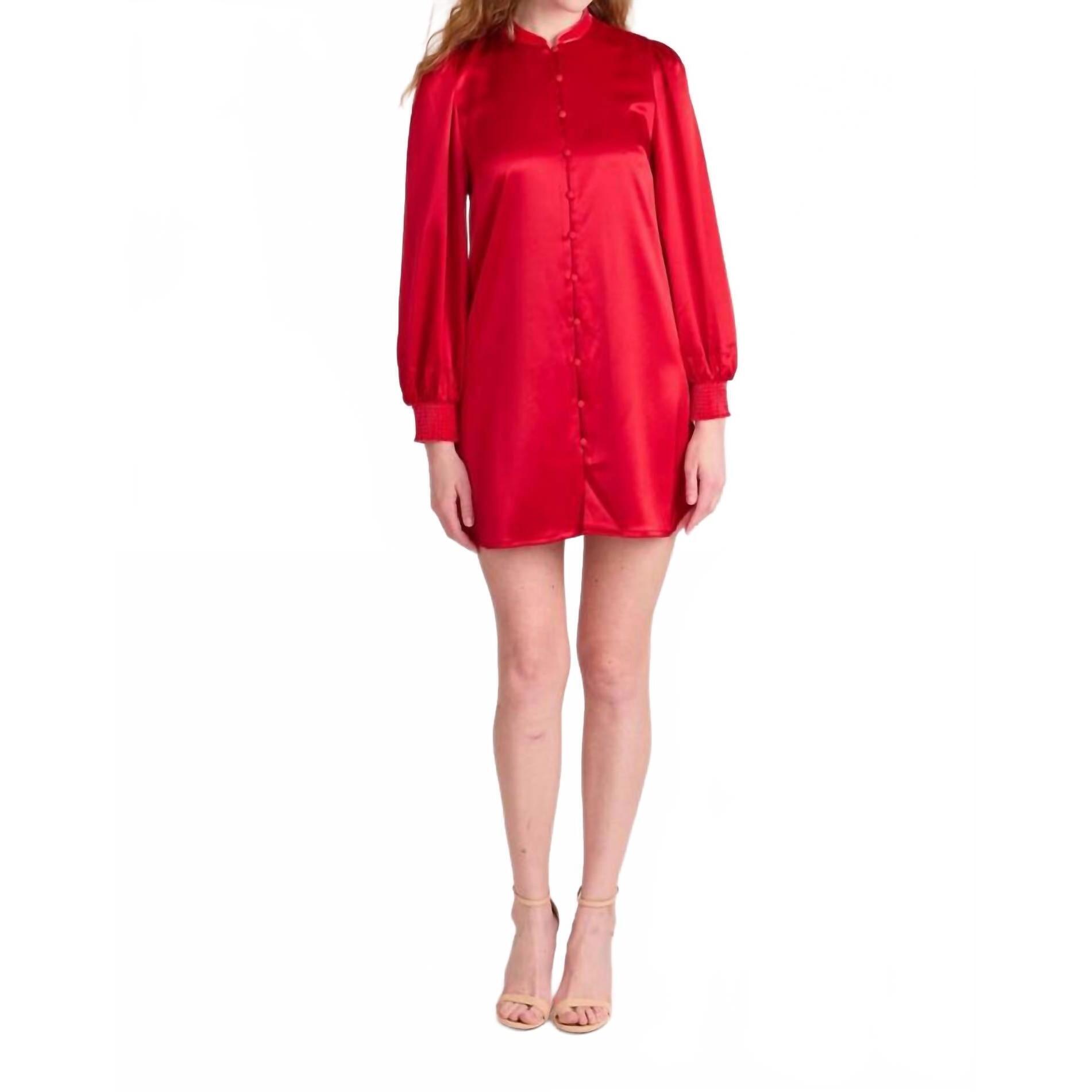 New S'edge Normandy Mini Dress In Lipstick